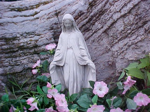 Blessed Mother in my rock garden
